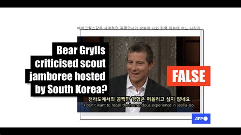 Posts share Bear Grylls clip with fake comments about scout .